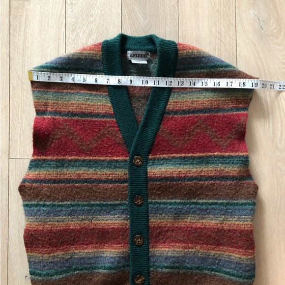 Vintage LEGODD Irish Wool Knit Sweater Vest Size S - Picture 2 of 11